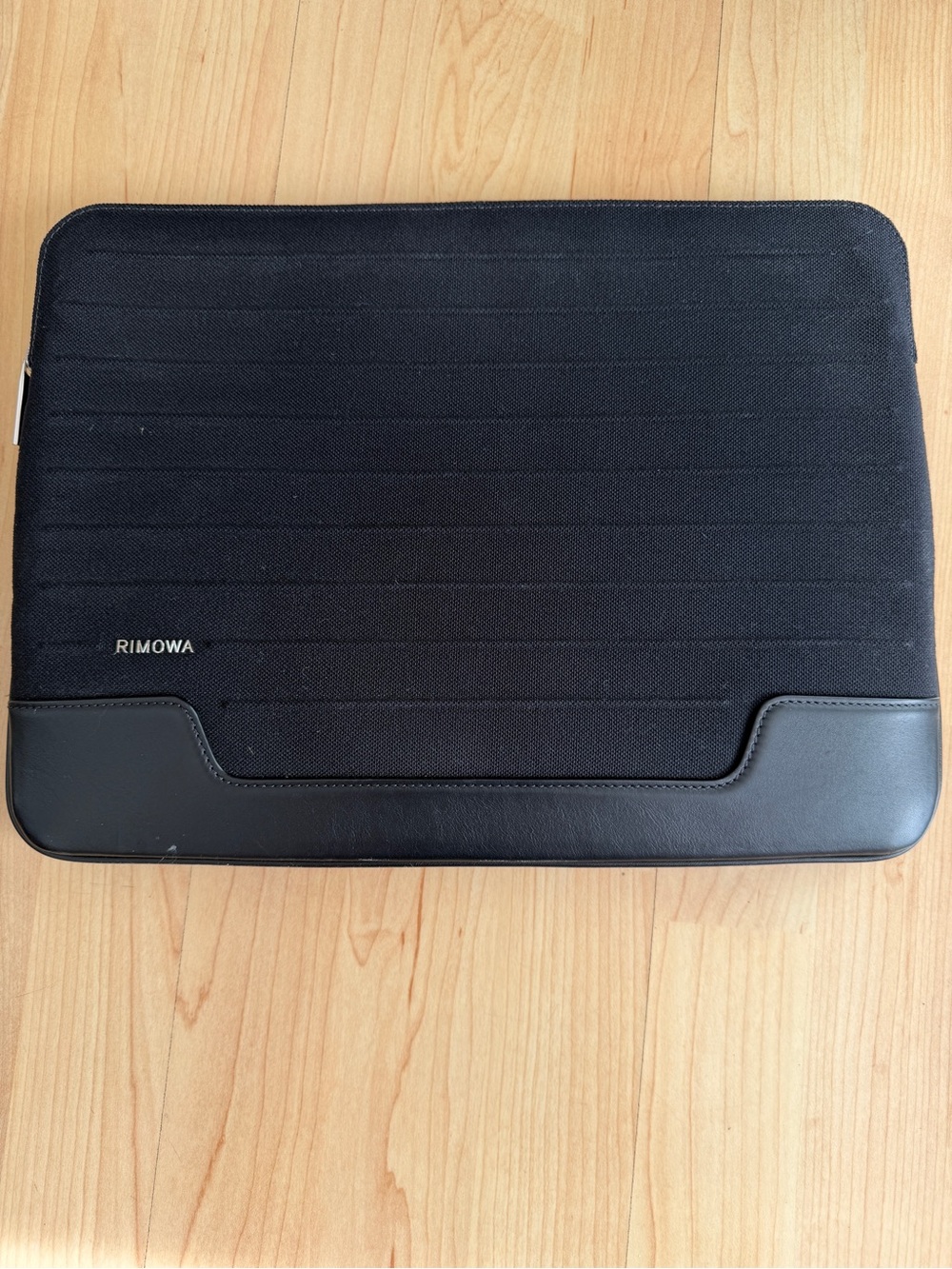 RIMOWA Never Still Laptop Case Black Canvas With Leather Trim